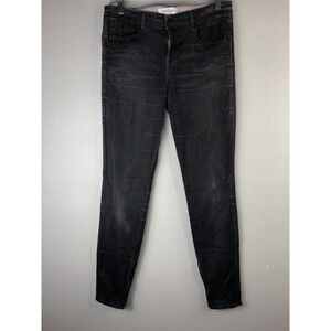 HABITUAL Womens 29 ALMAS Hi-Rise Zip Skinny Stretch Zip Ankle Faded Black‎